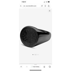 Black Ryker ring size 14 NEW